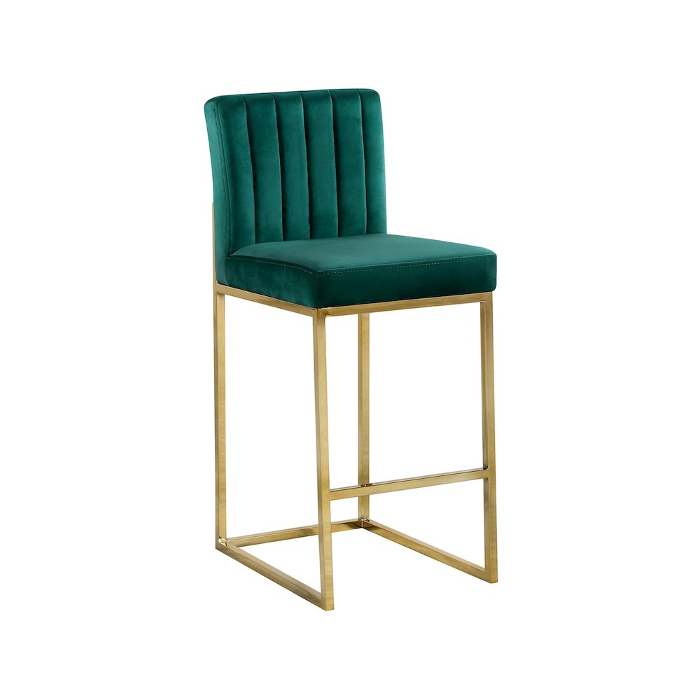 Giselle Green Velvet Stool