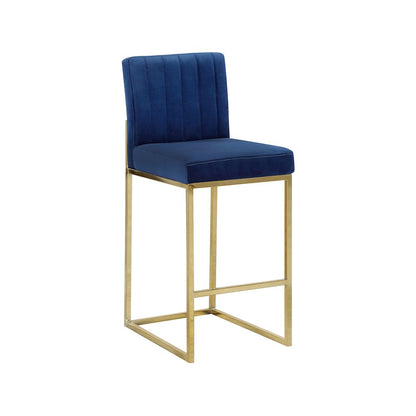 Giselle Navy Velvet Stool