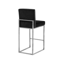 Giselle Black Velvet Stool