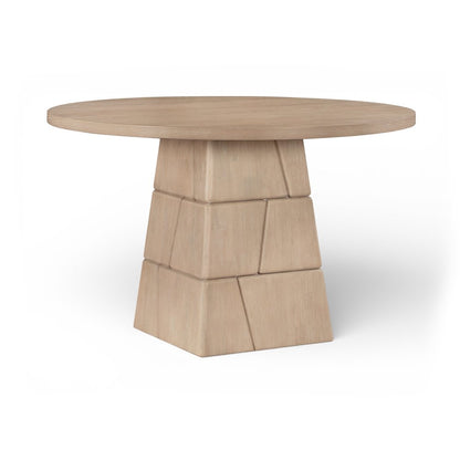 Tavio 48" Natural Oak Veneer And Solid Wood Dining Table