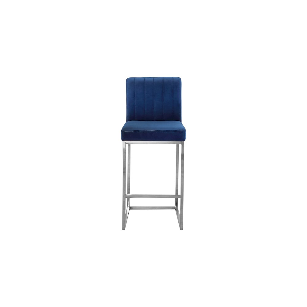 Giselle Navy Velvet Stool