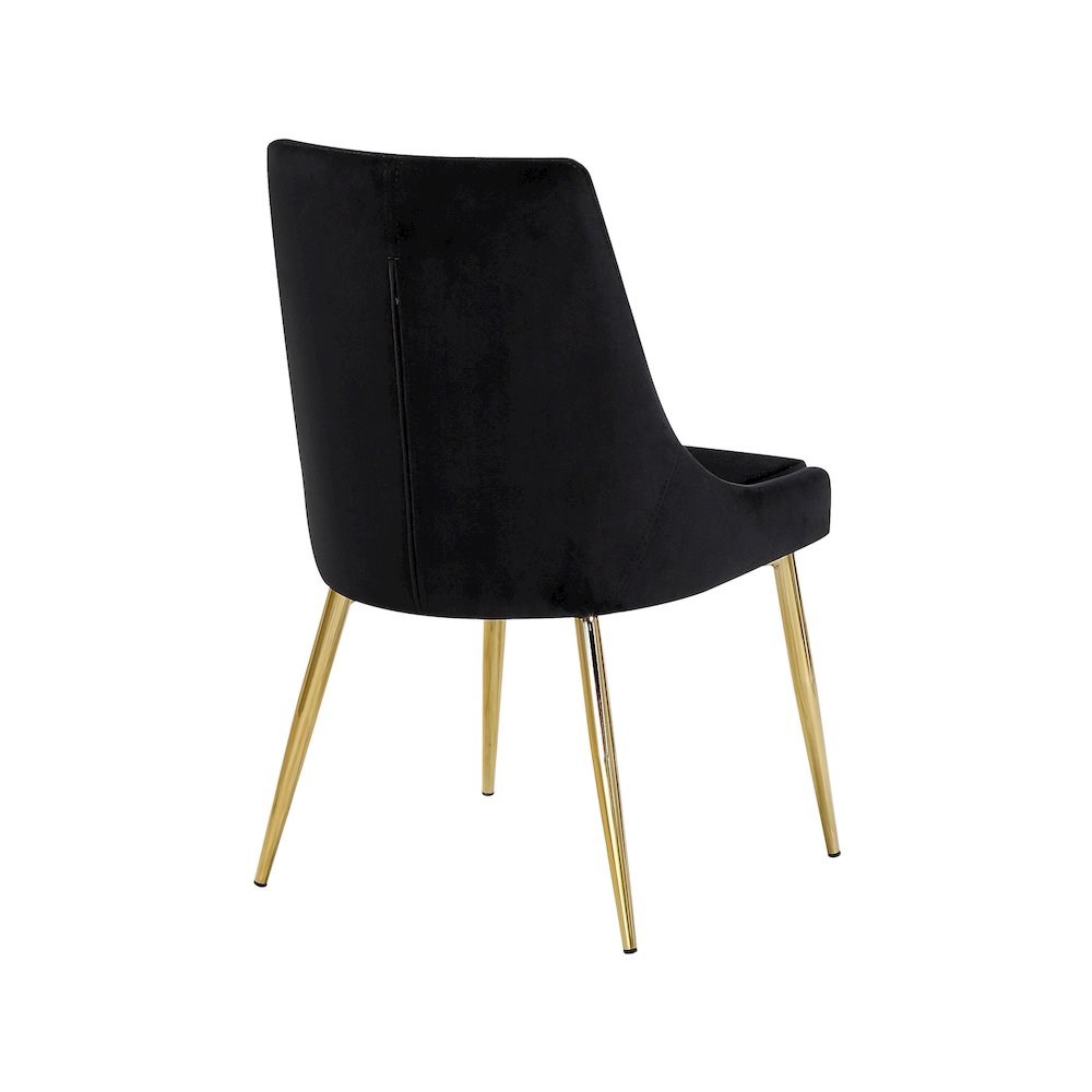Karina Black Velvet Dining Chair, Set of 2