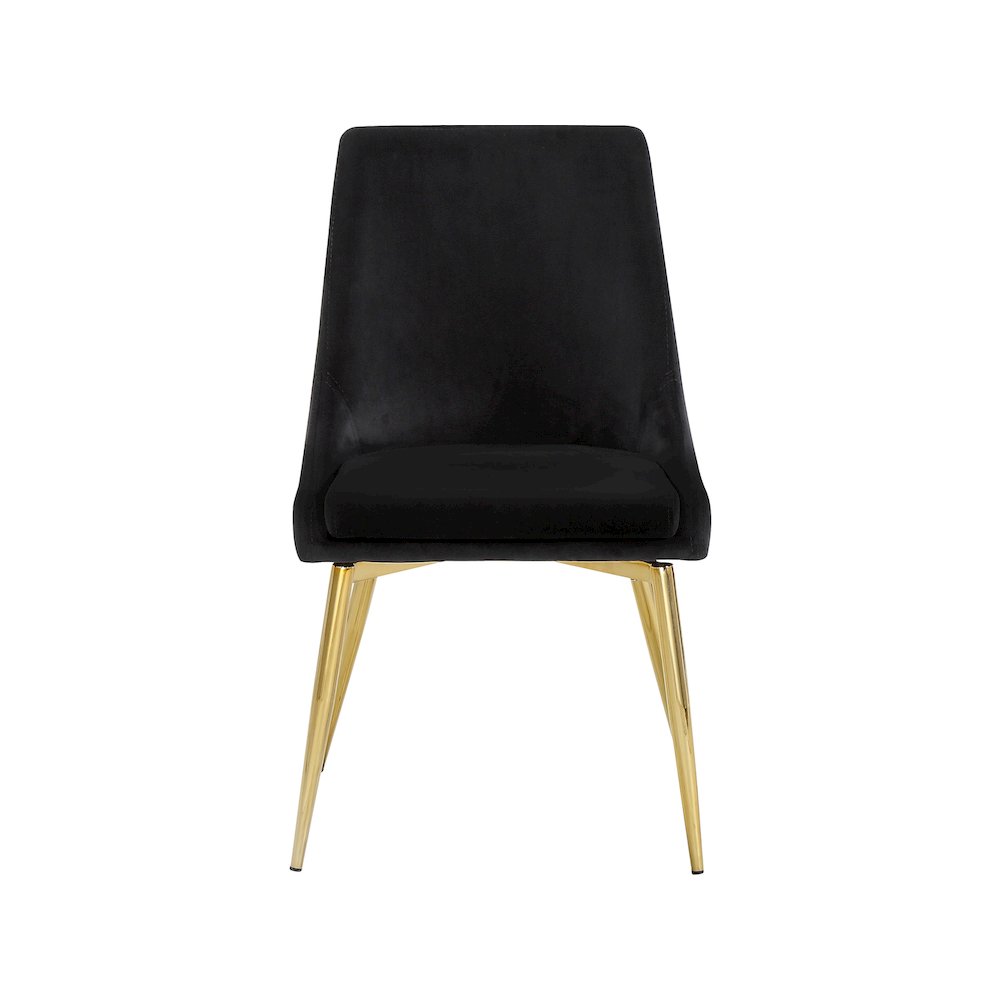 Karina Black Velvet Dining Chair, Set of 2