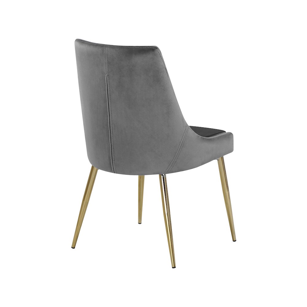 Karina Grey Velvet Dining Chair, Set of 2