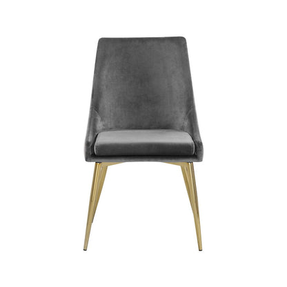 Karina Grey Velvet Dining Chair, Set of 2