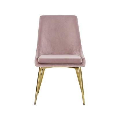 Karina Pink Velvet Dining Chair, Set of 2