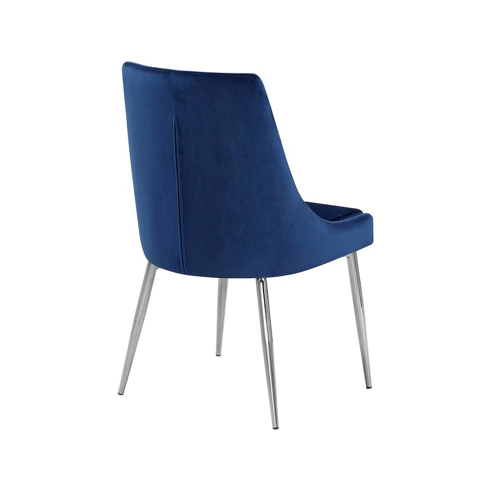 Karina Navy Velvet Dining Chair, Set of 2