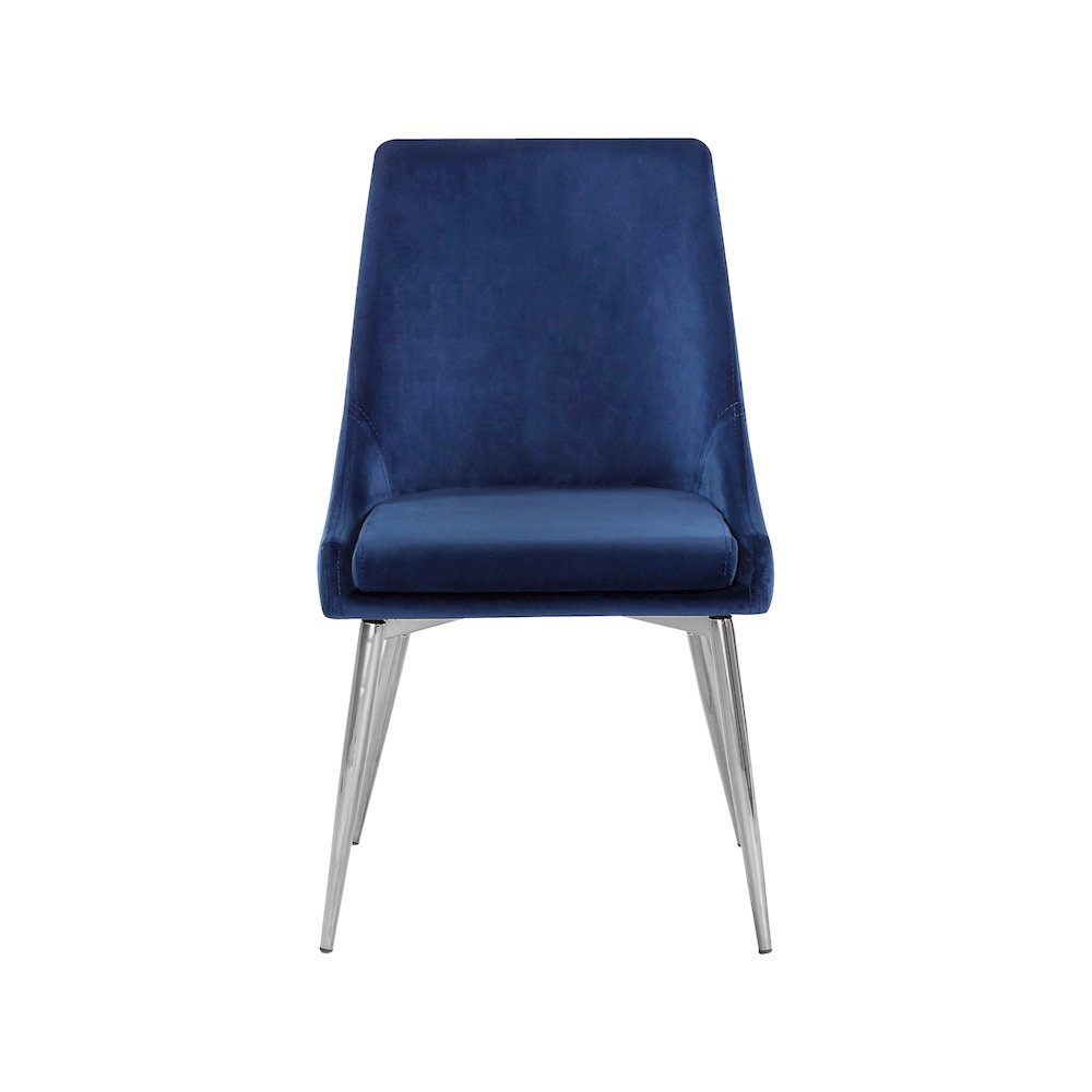 Karina Navy Velvet Dining Chair, Set of 2