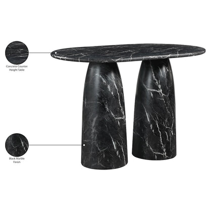 Cosenza Black Concrete Indoor/Outdoor Counter Height Table (3 Boxes)