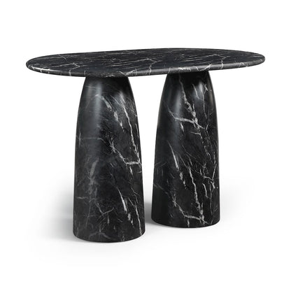 Cosenza Black Concrete Indoor/Outdoor Counter Height Table (3 Boxes)