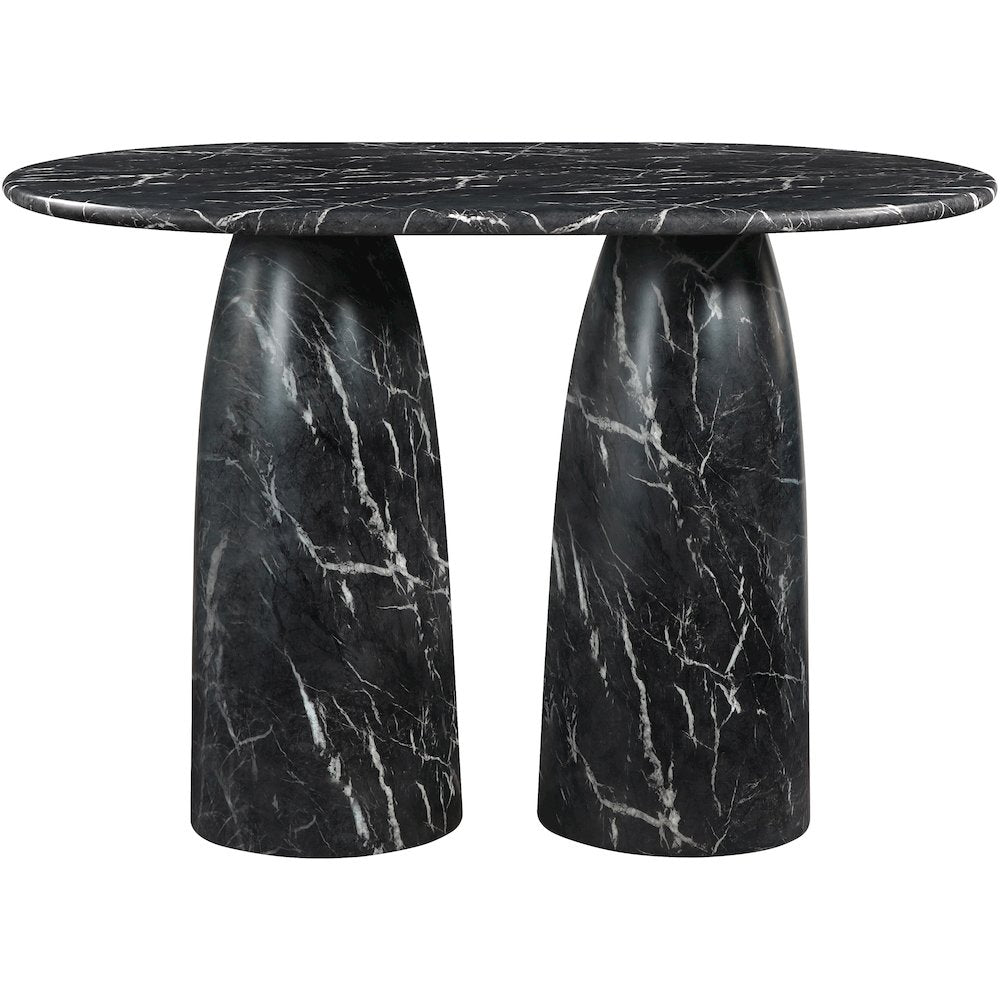 Cosenza Black Concrete Indoor/Outdoor Counter Height Table (3 Boxes)