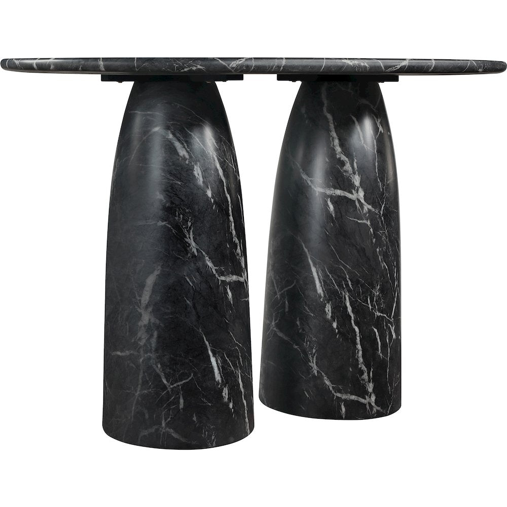 Cosenza Black Concrete Indoor/Outdoor Counter Height Table (3 Boxes)