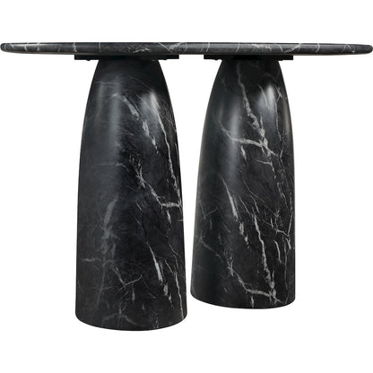 Cosenza Black Concrete Indoor/Outdoor Counter Height Table (3 Boxes)