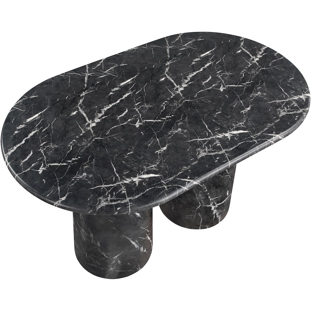 Cosenza Black Concrete Indoor/Outdoor Counter Height Table (3 Boxes)