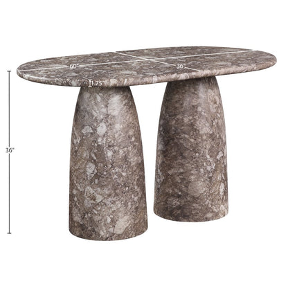Cosenza Brown Concrete Indoor/Outdoor Counter Height Table (3 Boxes)