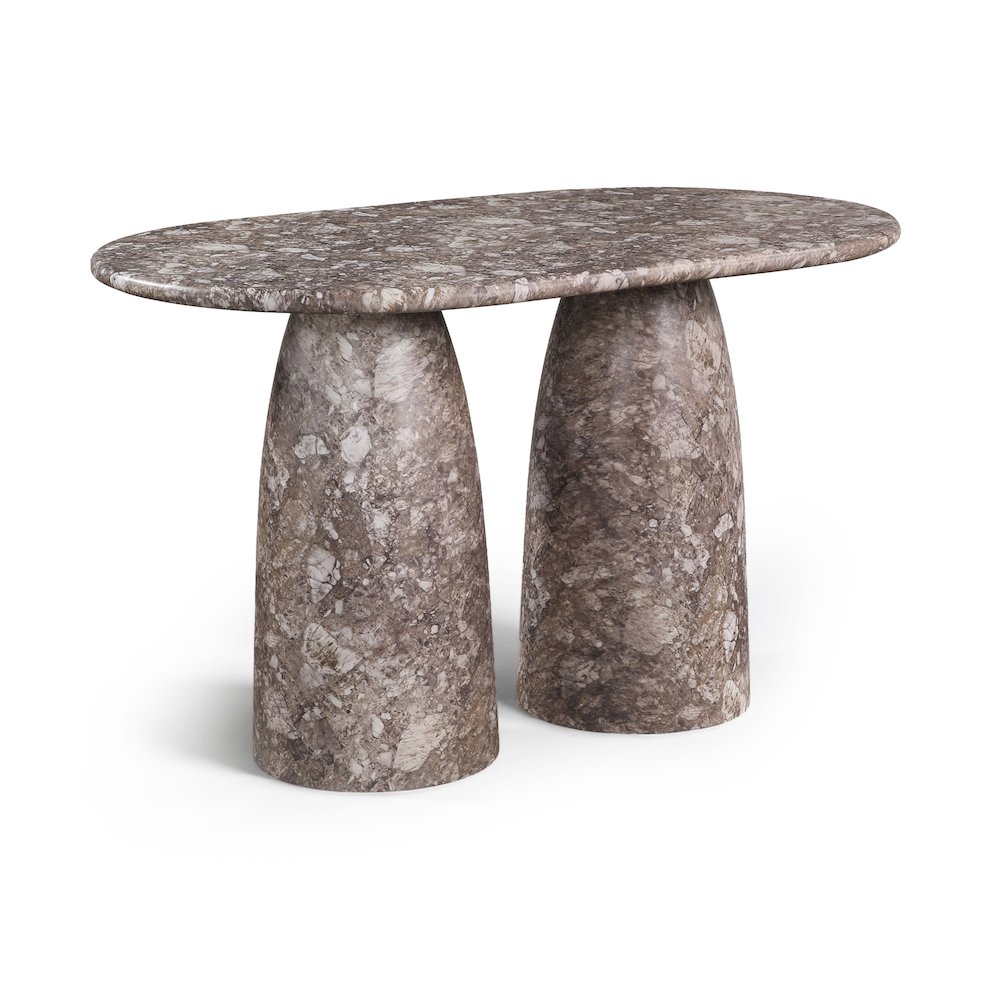 Cosenza Brown Concrete Indoor/Outdoor Counter Height Table (3 Boxes)