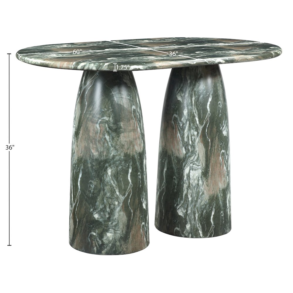 Cosenza Green Concrete Indoor/Outdoor Counter Height Table (3 Boxes)