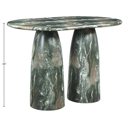 Cosenza Green Concrete Indoor/Outdoor Counter Height Table (3 Boxes)