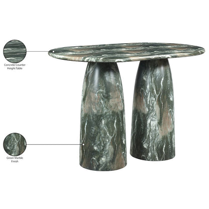 Cosenza Green Concrete Indoor/Outdoor Counter Height Table (3 Boxes)