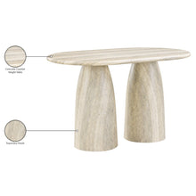 Cosenza Travertine Concrete Indoor/Outdoor Counter Height Table (3 Boxes)