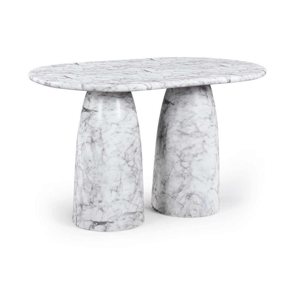 Cosenza White Concrete Indoor/Outdoor Counter Height Table (3 Boxes)