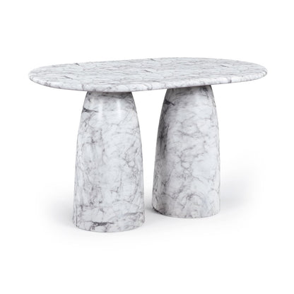 Cosenza White Concrete Indoor/Outdoor Counter Height Table (3 Boxes)