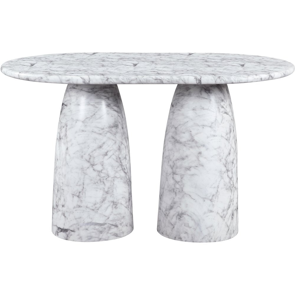Cosenza White Concrete Indoor/Outdoor Counter Height Table (3 Boxes)