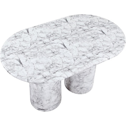 Cosenza White Concrete Indoor/Outdoor Counter Height Table (3 Boxes)