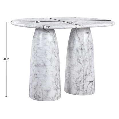 Cosenza White Concrete Indoor/Outdoor Bar Table (3 Boxes)