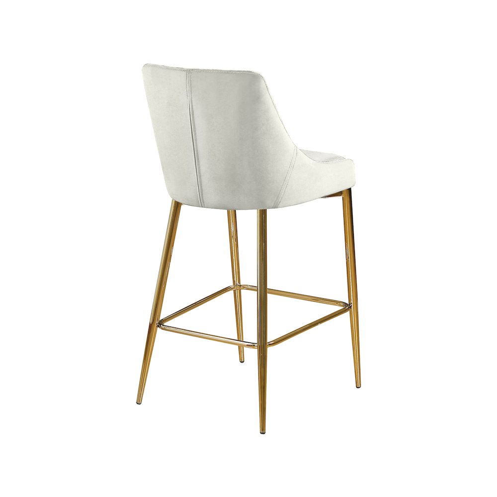 Karina Cream Velvet Stool, Set of 2