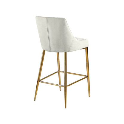 Karina Cream Velvet Stool, Set of 2