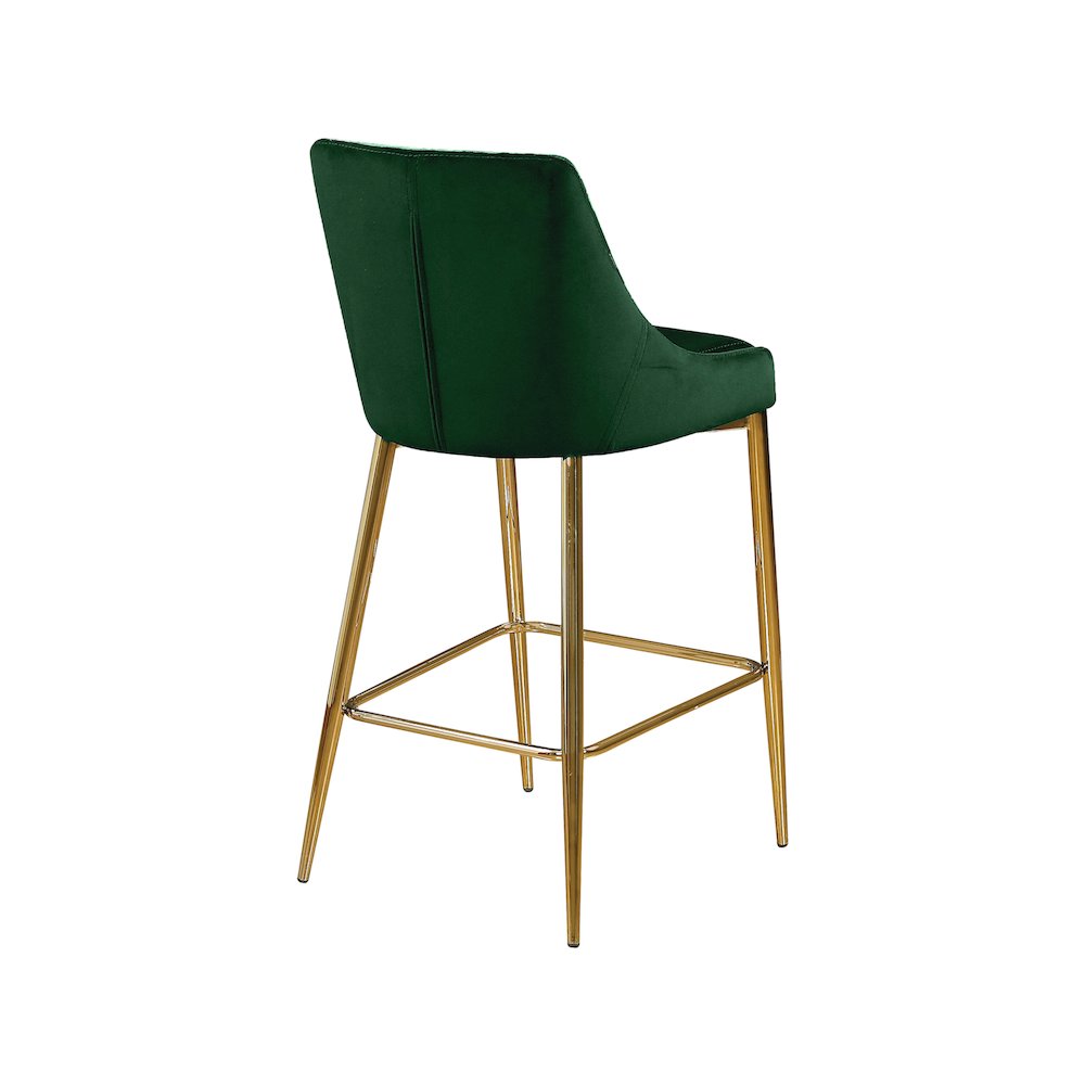 Karina Green Velvet Stool, Set of 2
