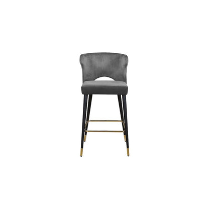Kelly Grey Velvet Stool, Set of 2