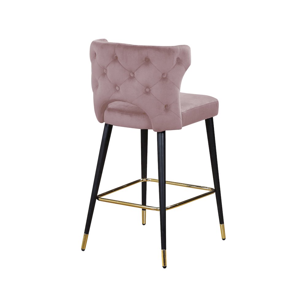 Kelly Pink Velvet Stool, Set of 2