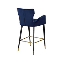 Luxe Navy Velvet Stool, Set of 2