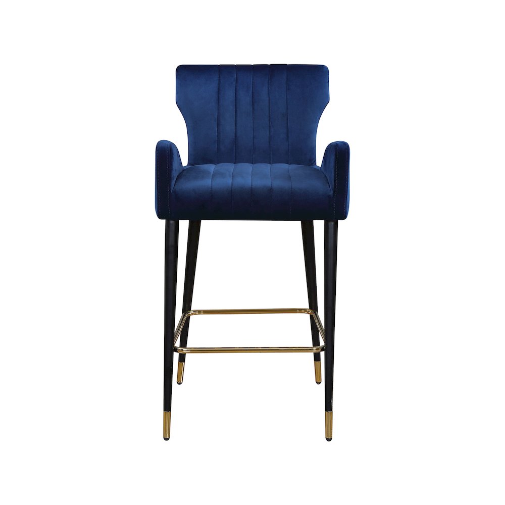 Luxe Navy Velvet Stool, Set of 2