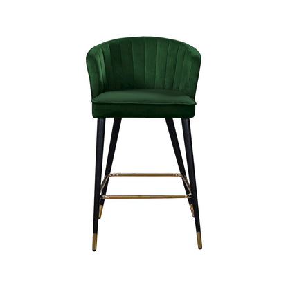 Cassie Green Velvet Stool, Set of 2