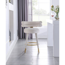 Fitzroy Cream Velvet Counter Stool, Set of 2