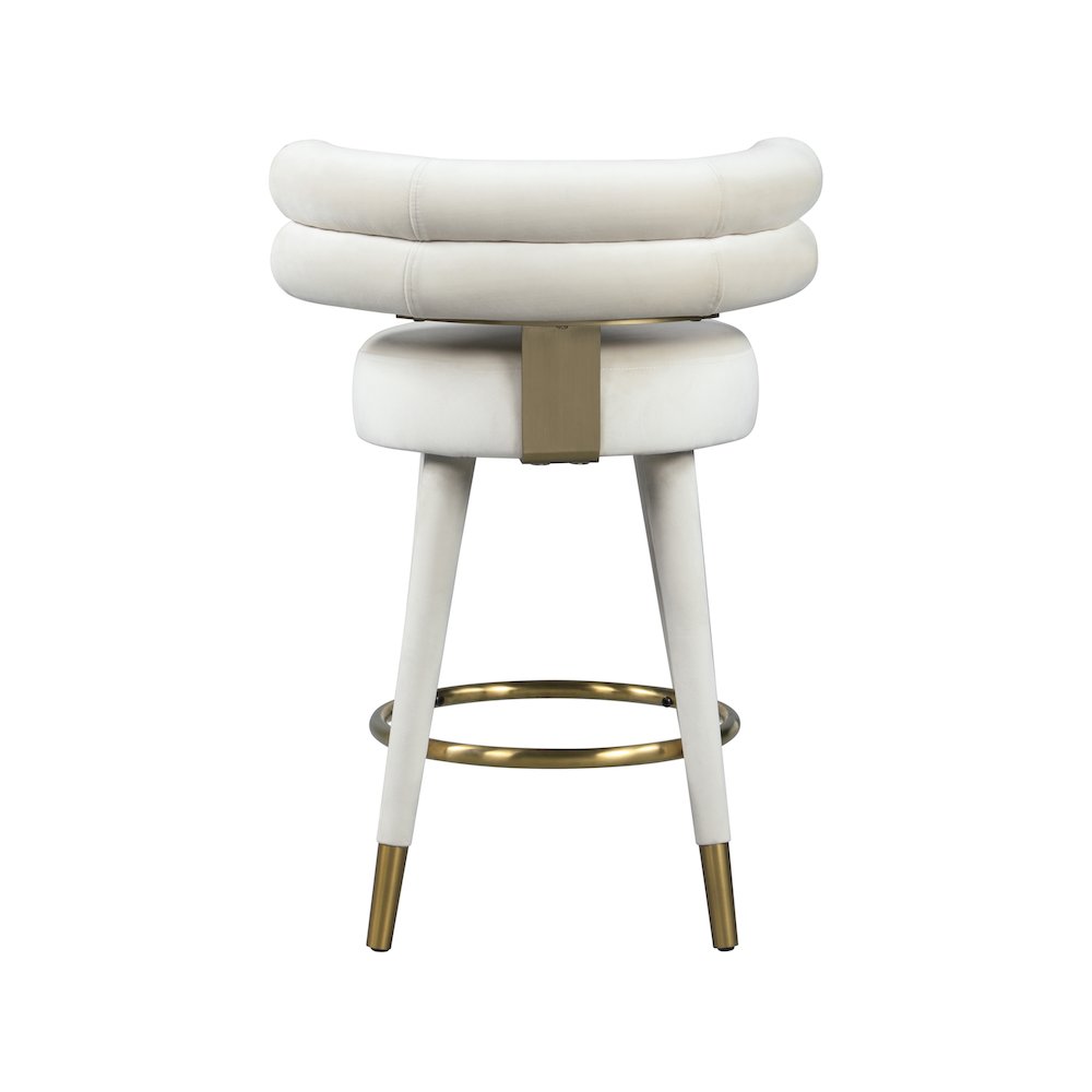Fitzroy Cream Velvet Counter Stool, Set of 2