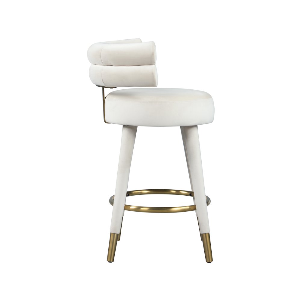 Fitzroy Cream Velvet Counter Stool, Set of 2