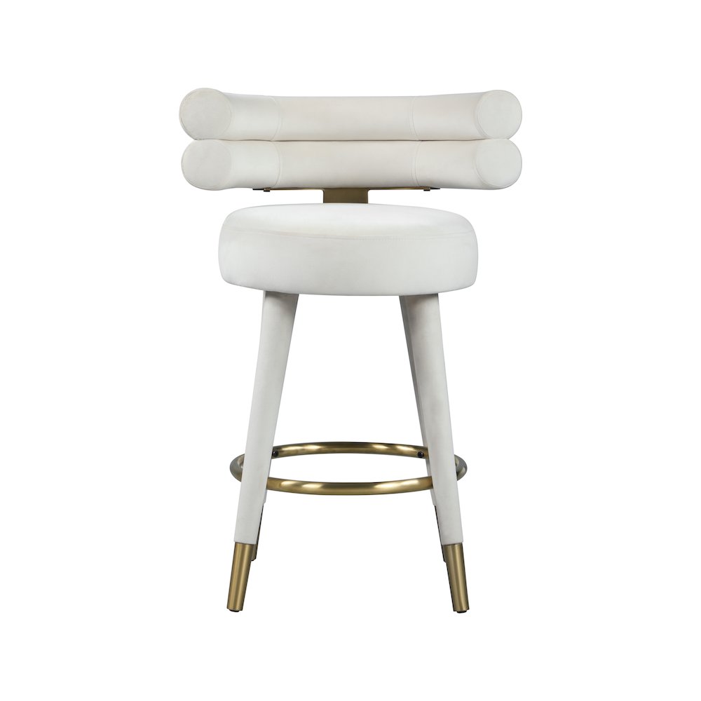 Fitzroy Cream Velvet Counter Stool, Set of 2
