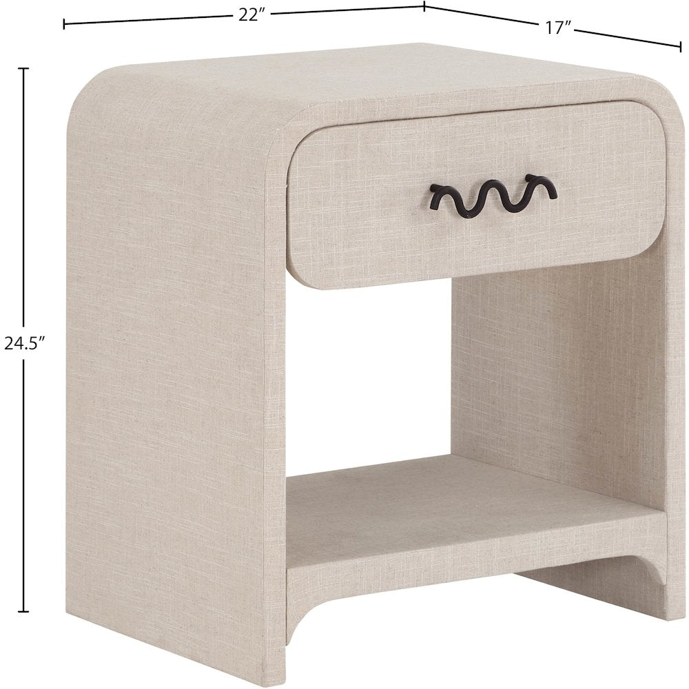 Medley Cream Night Stand / Side Table