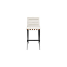 Burke Cream Vegan Leather Bar Stool