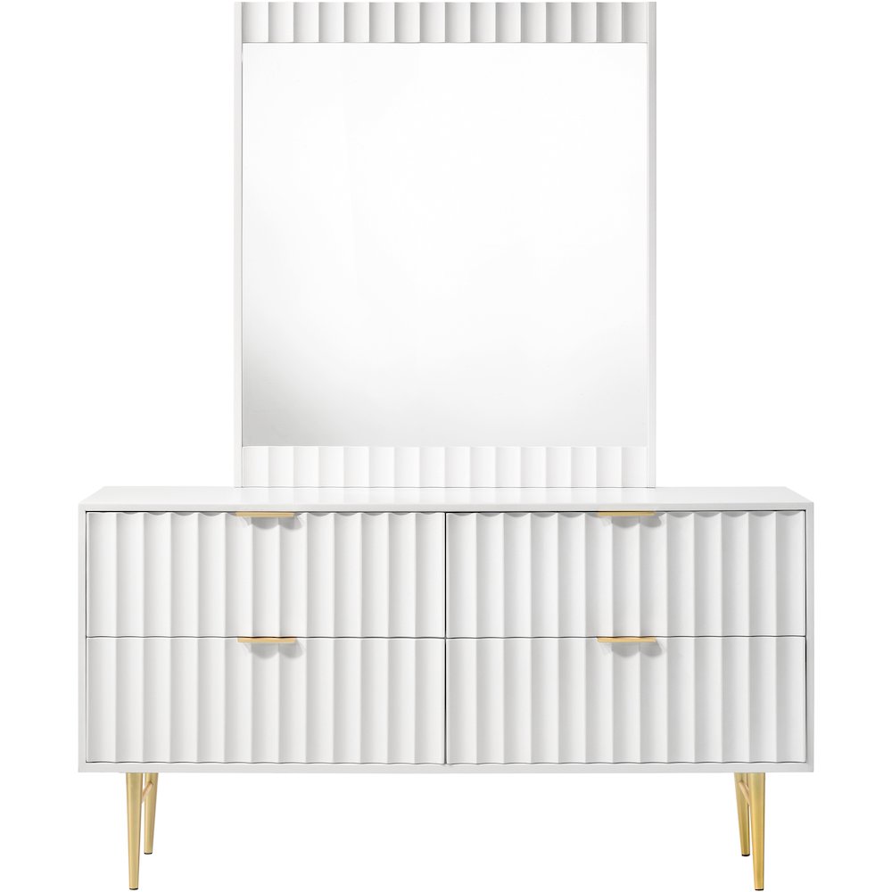 Modernist White Gloss Dresser