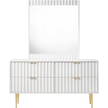 Modernist White Gloss Dresser
