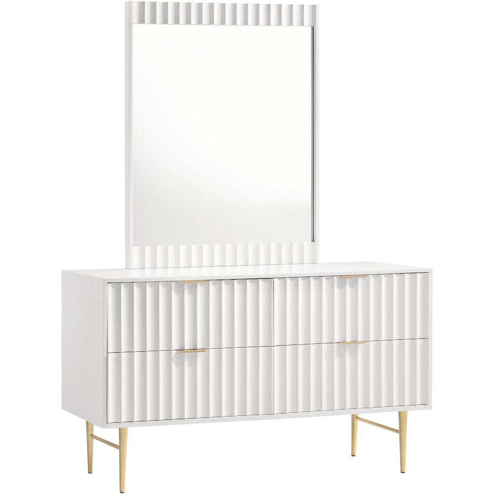 Modernist White Gloss Dresser
