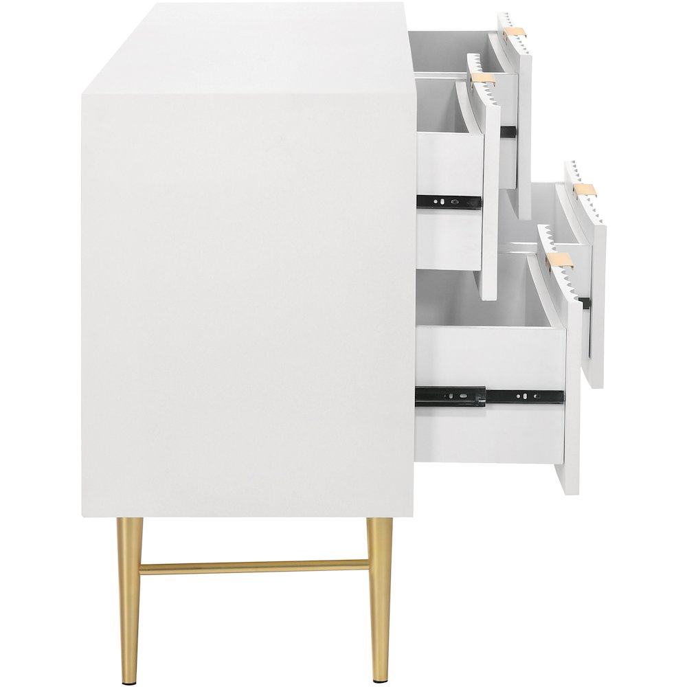 Modernist White Gloss Dresser