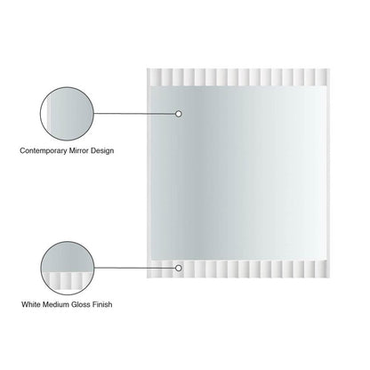 Modernist White Gloss Mirror