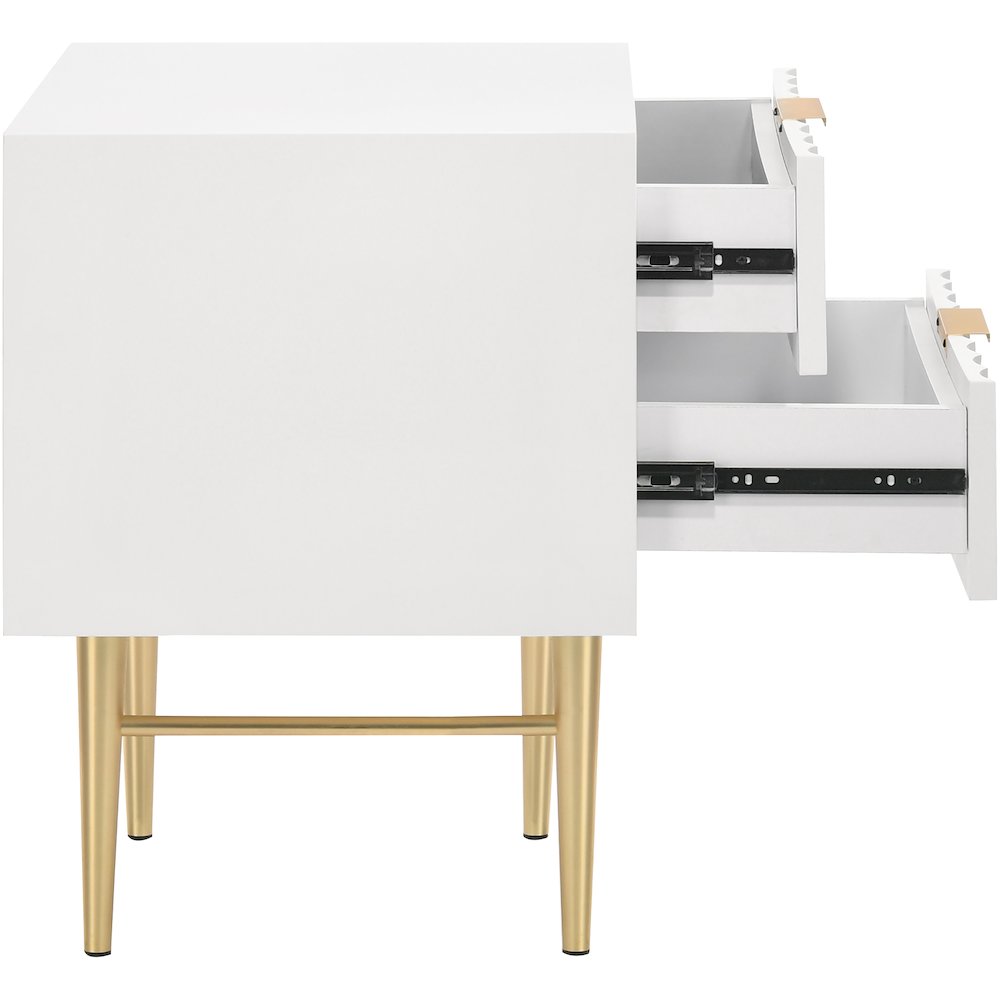 Modernist White Gloss Night Stand