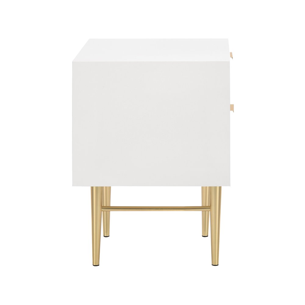 Modernist White Gloss Night Stand